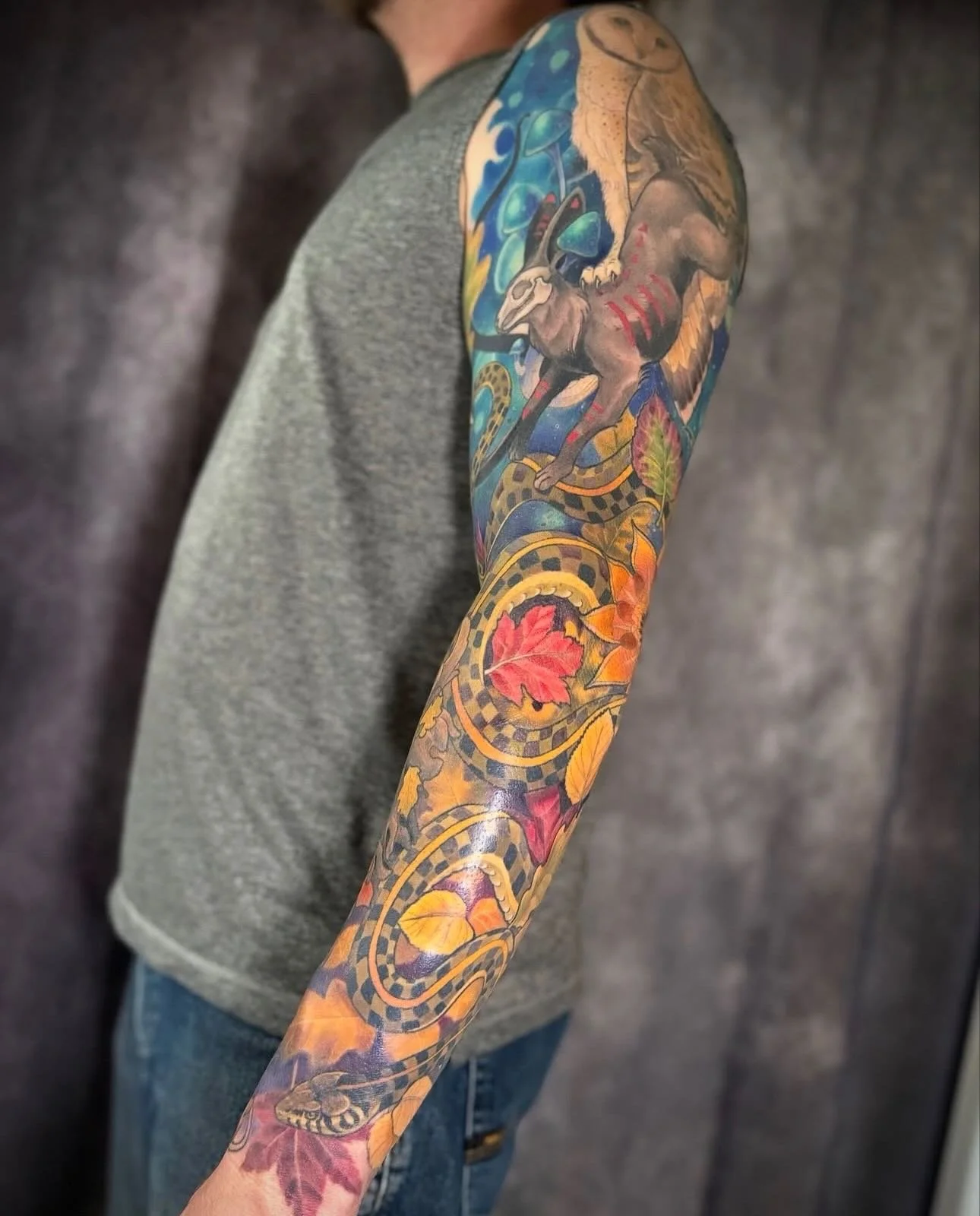 Tattoo by @jostestattoos 🍁🍂 Tyler&rsquo;s books are currently open! Follow the link in his bio for booking appointments 

🥀 @larosatattooco
3307 S College Ave Unit 102-B
Fort Collins, CO 80525
(970) 682-2946