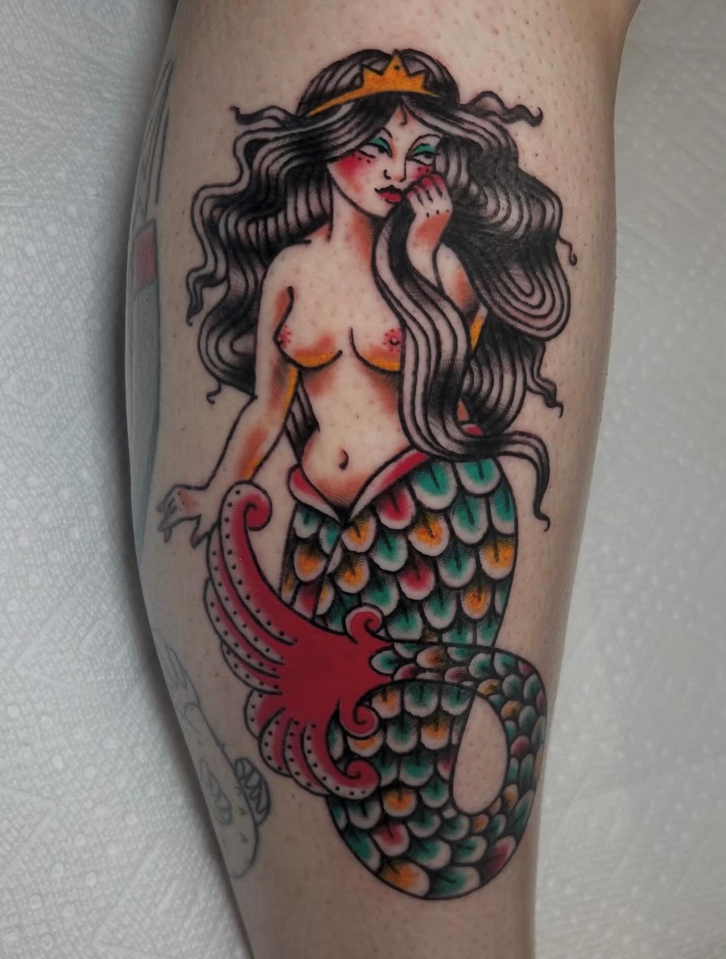Tattoo by @lilymaytattoos 🧜🏻&zwj;♀️ You can book with Lily by DMing through her page!

🥀@larosatattooco 
3307 S College Ave Unit 102-B
Fort Collins, CO 80525
(970) 682-2946