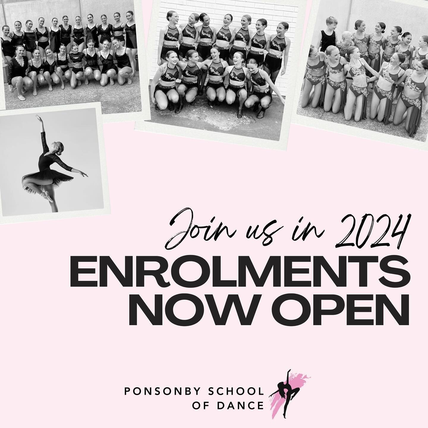 JOIN US IN 2024 💖✨

2024 Class Enrolments are open NOW! Head to the link in our bio to view the 2024 timetable and enrol via the parent portal!

If you have any questions, email tracey@ponsonbyschoolofdance.co.nz 📧

Come and dance with us! 💝