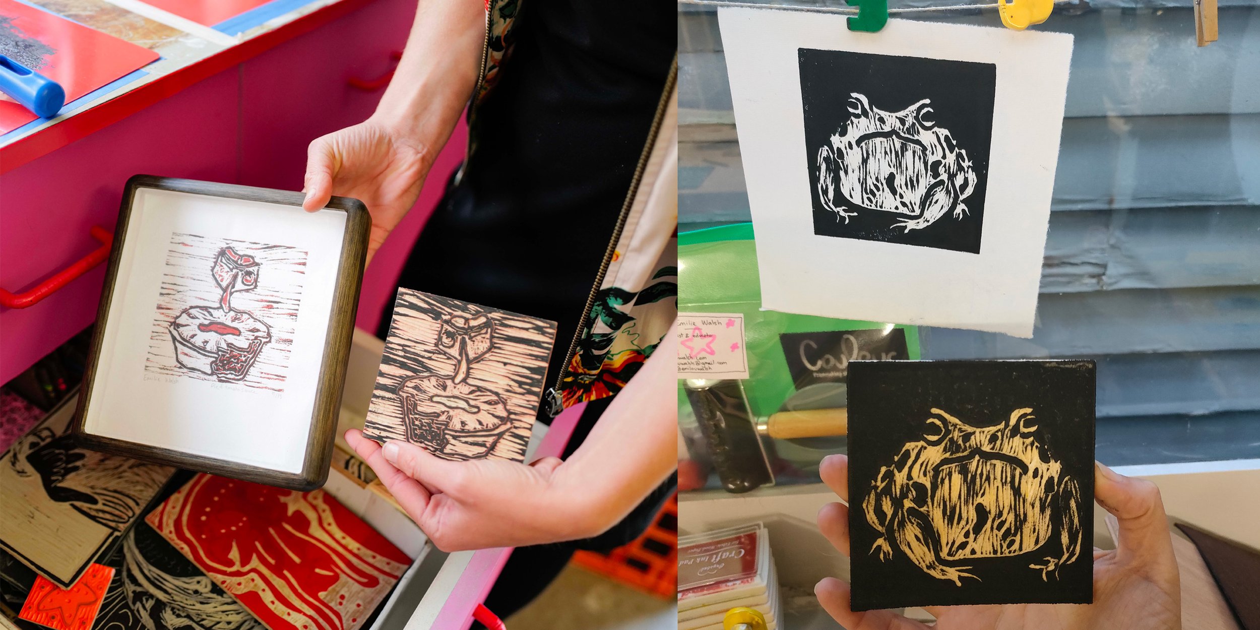 exemples of woodblock prints