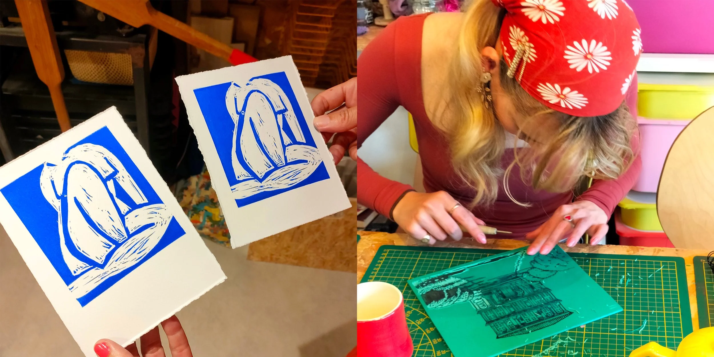 exemples of linocut prints