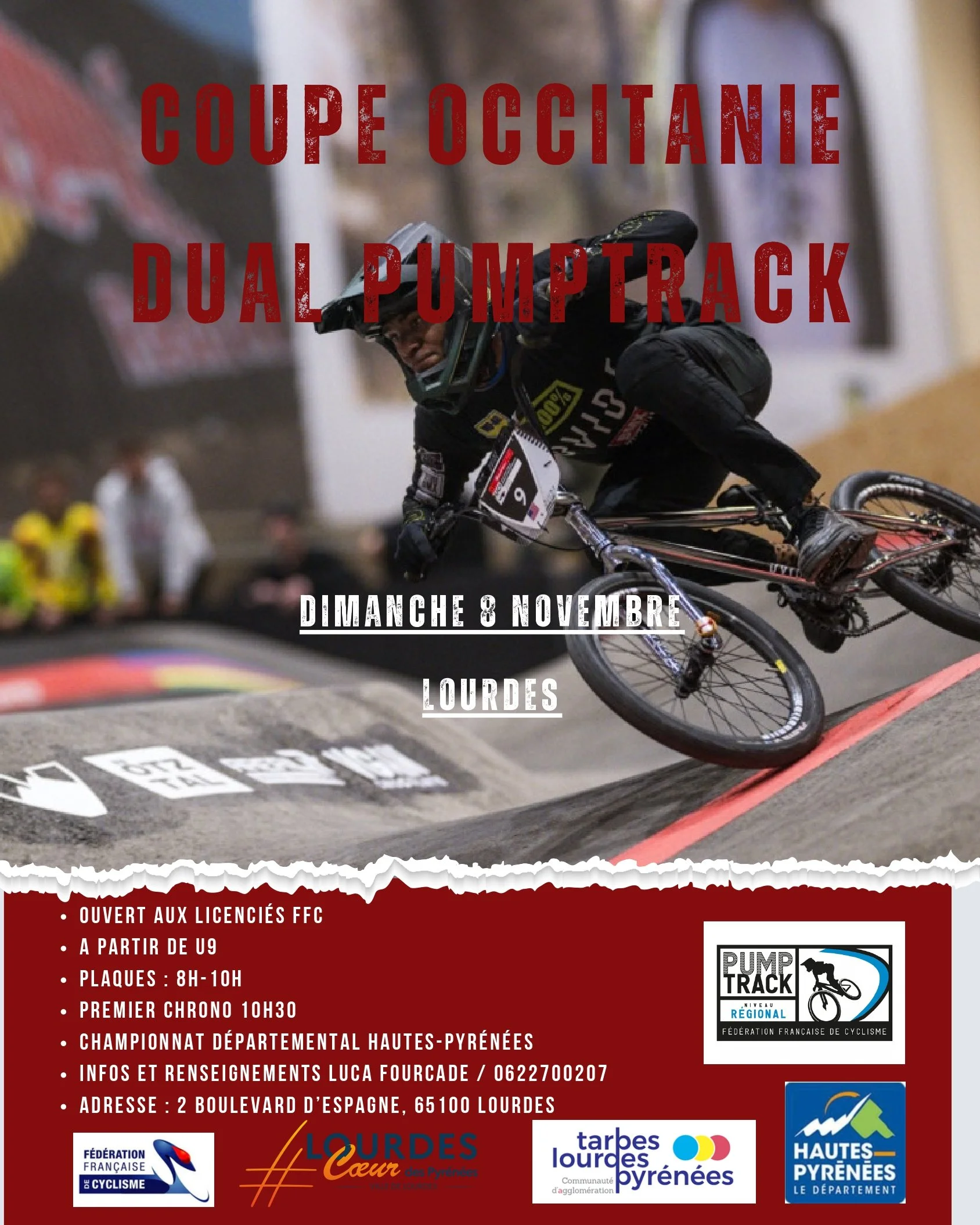 Coupe Occitanie Pumptrack Dual Lourdes 8 novembre 