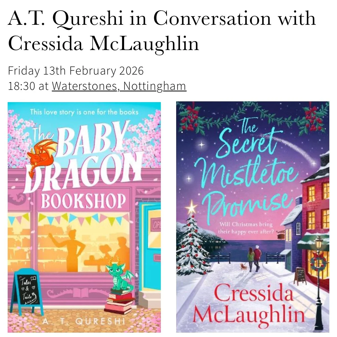 A. T. Quereshi in conversation with Cressida McLaughlin