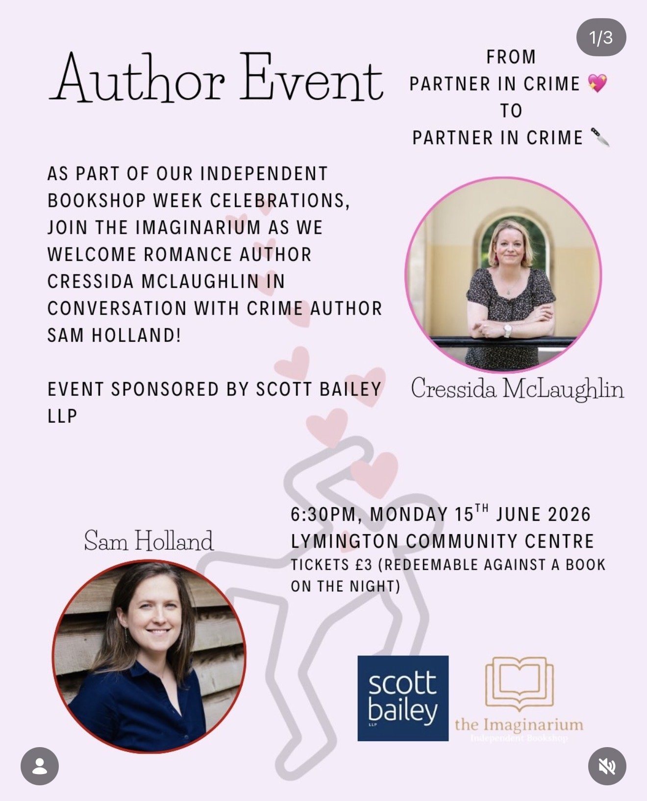 Cressida McLaughlin &amp; Sam Holland in Conversation