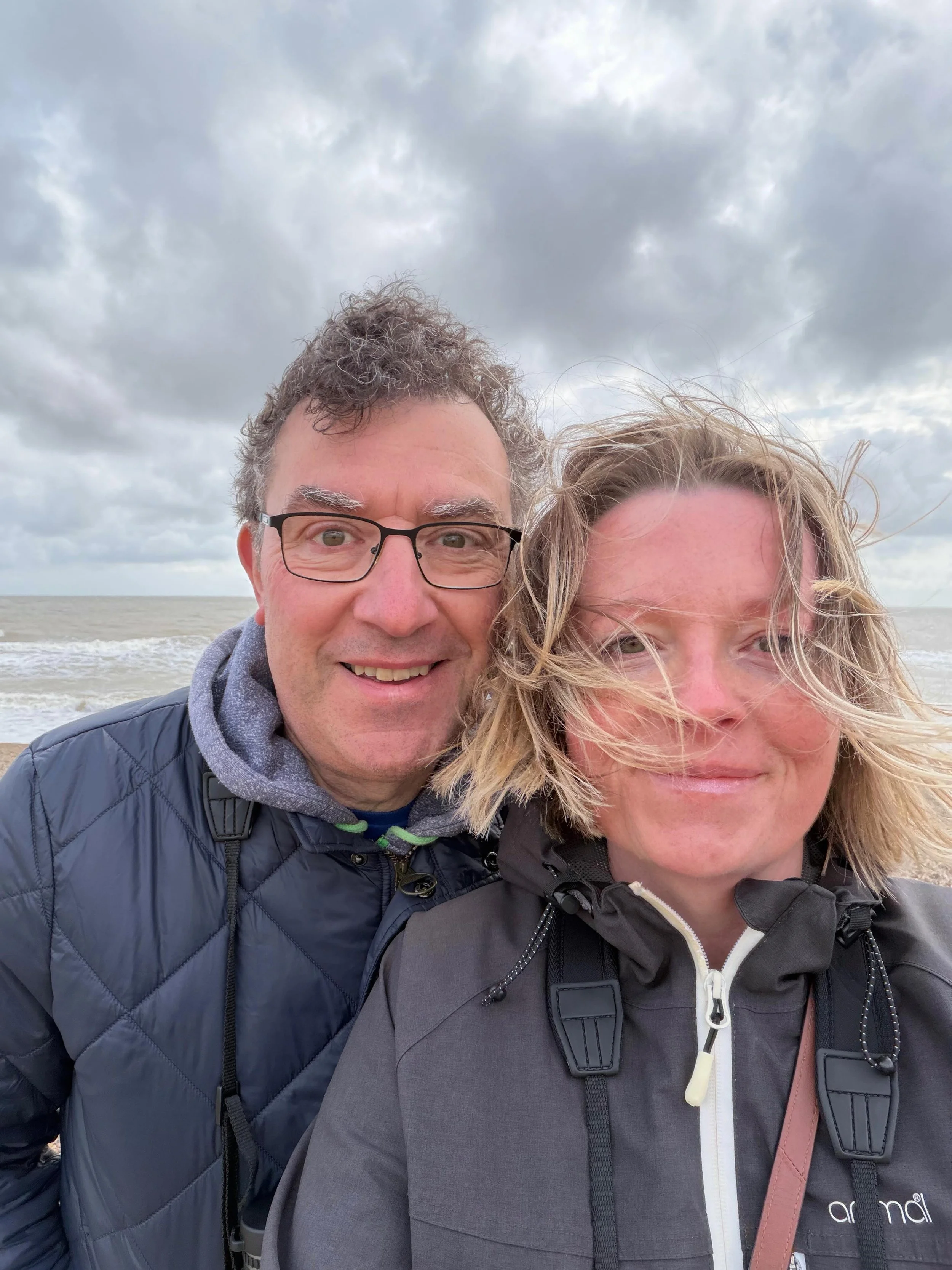 Today me and @themachmonkey have been married eighteen whole years! 18 of the very, very best years with the best person. &hearts;️

To celebrate we went to Minsmere and almost got blown away on the beach. We also heard a nightingale (thank you Merli