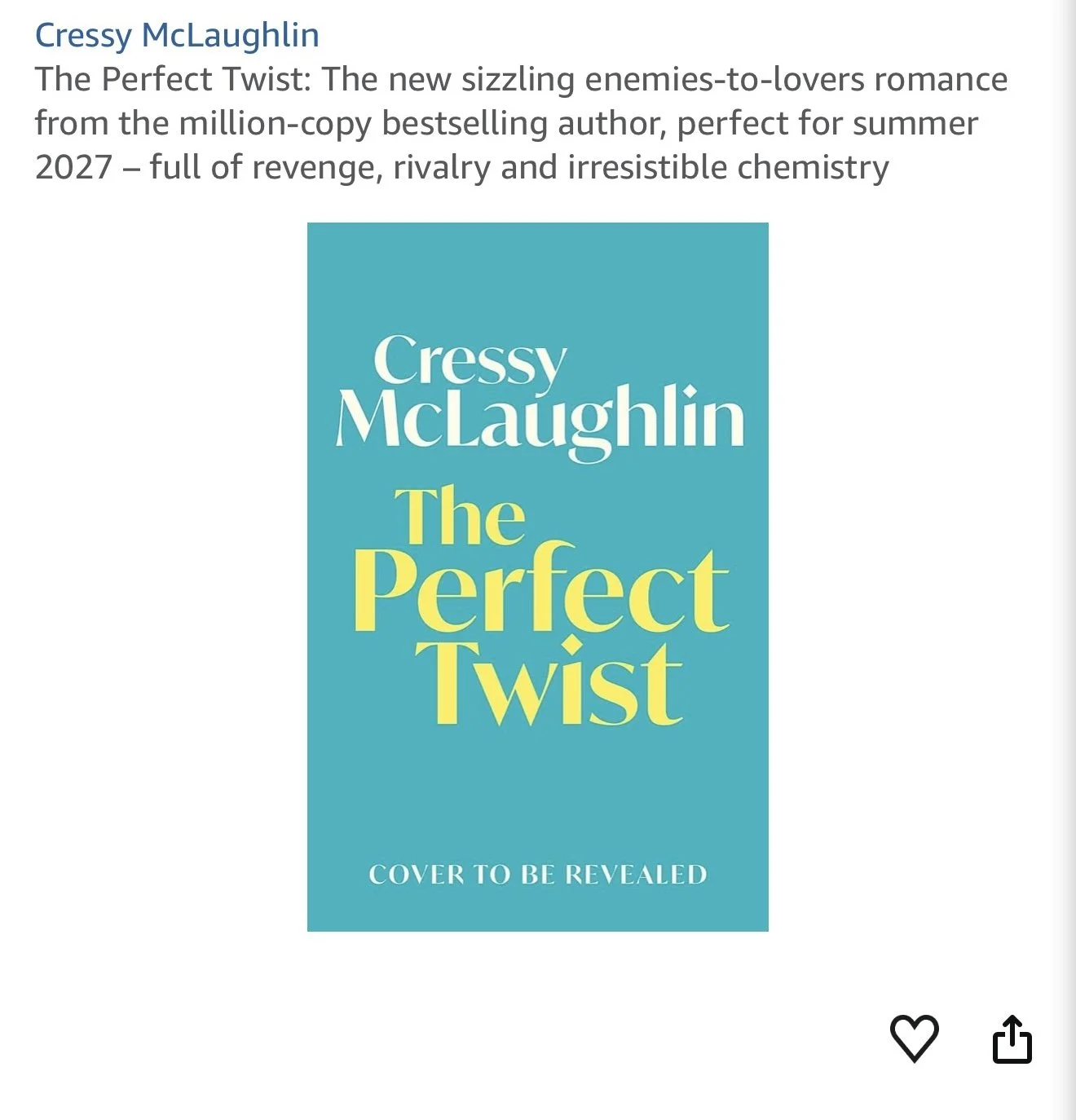 My next book, The Perfect Twist, is a spicy romance!