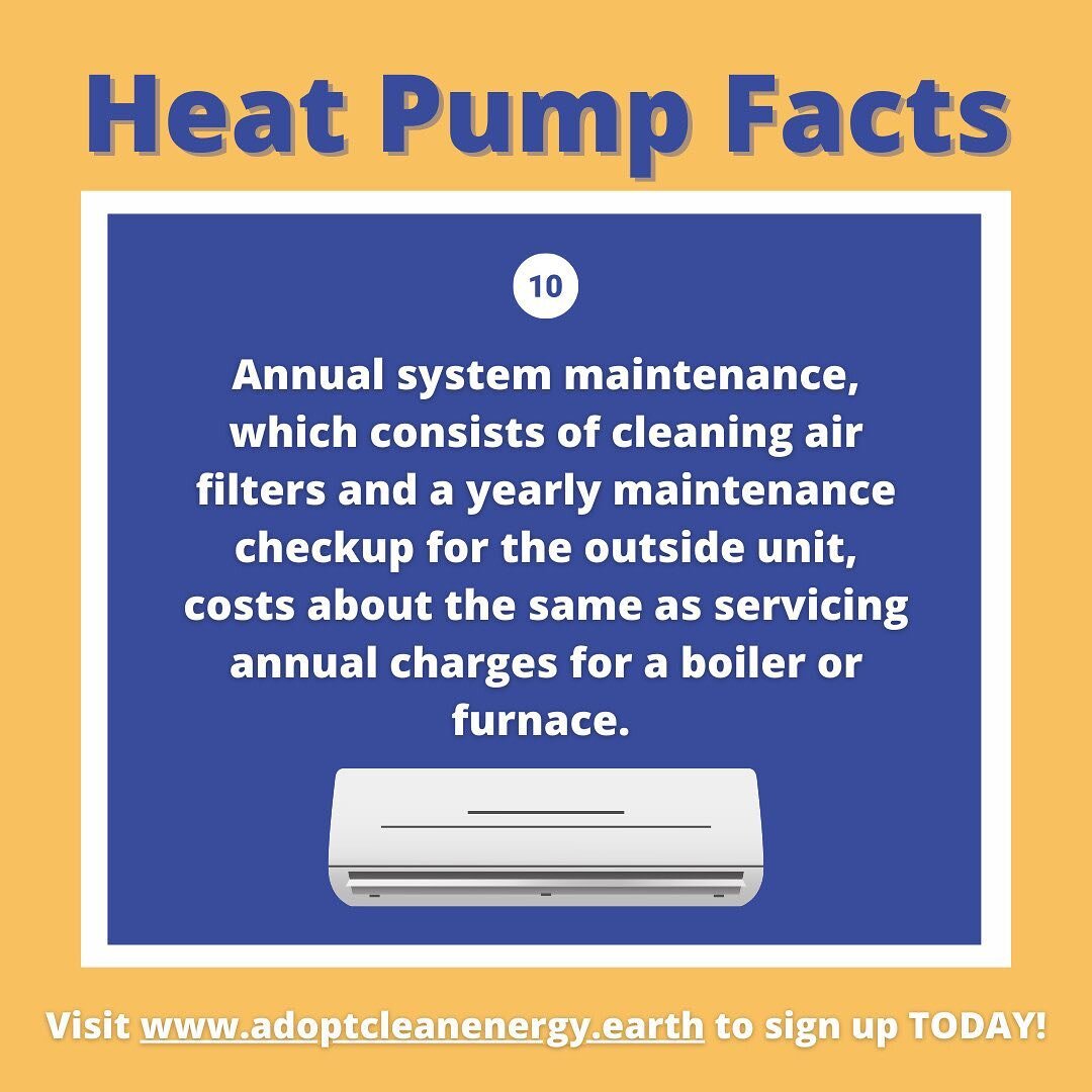 Today&rsquo;s #heatpumpfact ⬆️ 🌎 Visit adoptcleanenergy.earth to learn more, link is in our bio 👍⠀
⠀
@ulwestchester @nyserda⠀
⠀
#adoptcleanenergy #cleanenergy #renewableenergy