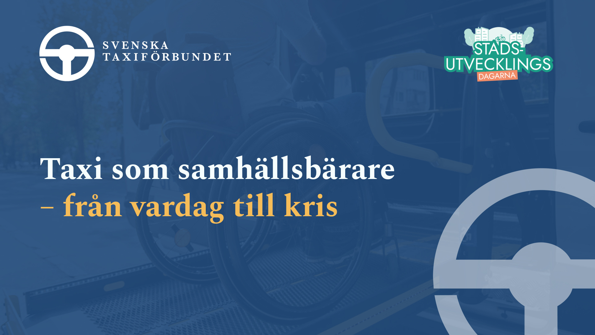 Taxi som samhällsbärare – från vardag till kris
