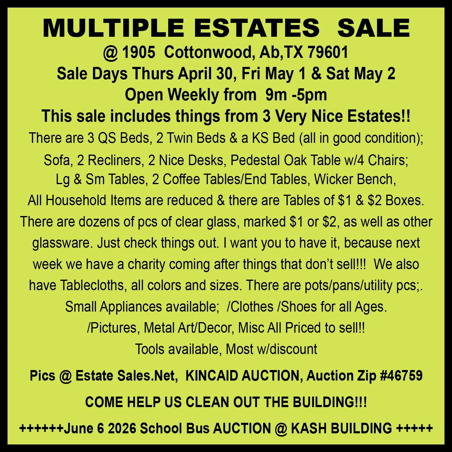 garage sales near me abilene texas taylor county, auctions near me, farm and ranch auctions near me, estate sales near me abilene texas taylor county, estate auction near me, yard sales near me, rummage sales, multi-family garage sales moving sales, 