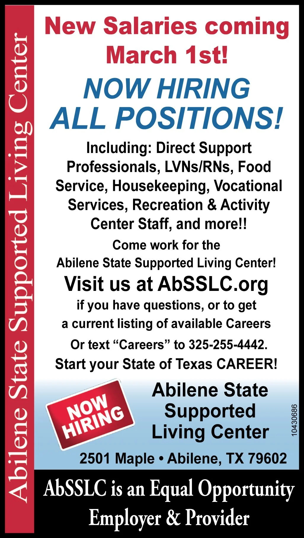 Now Hiring Classifieds Thrifty Nickel of Abilene American