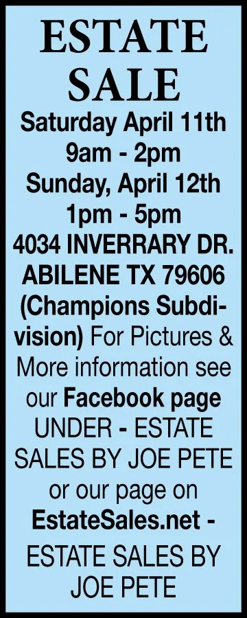 garage sales near me abilene texas, auctions near me, farm and ranch auctions near me, estate sales near me abilene texas taylor county, estate auction near me, yard sales near me, rummage sales, multi-family garage sales moving sales, antiques, vint