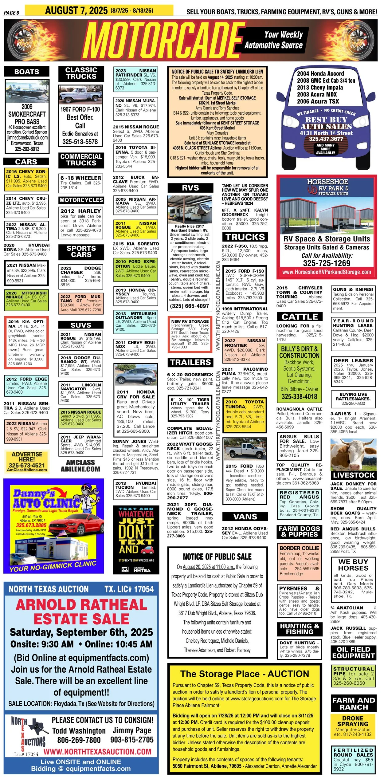 Public Legal Notices in Abilene Texas Taylor County