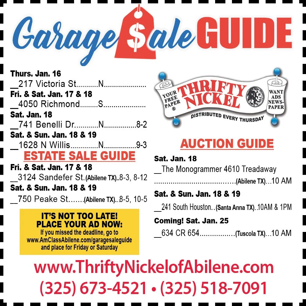 Abilene Texas Garage Salesnull