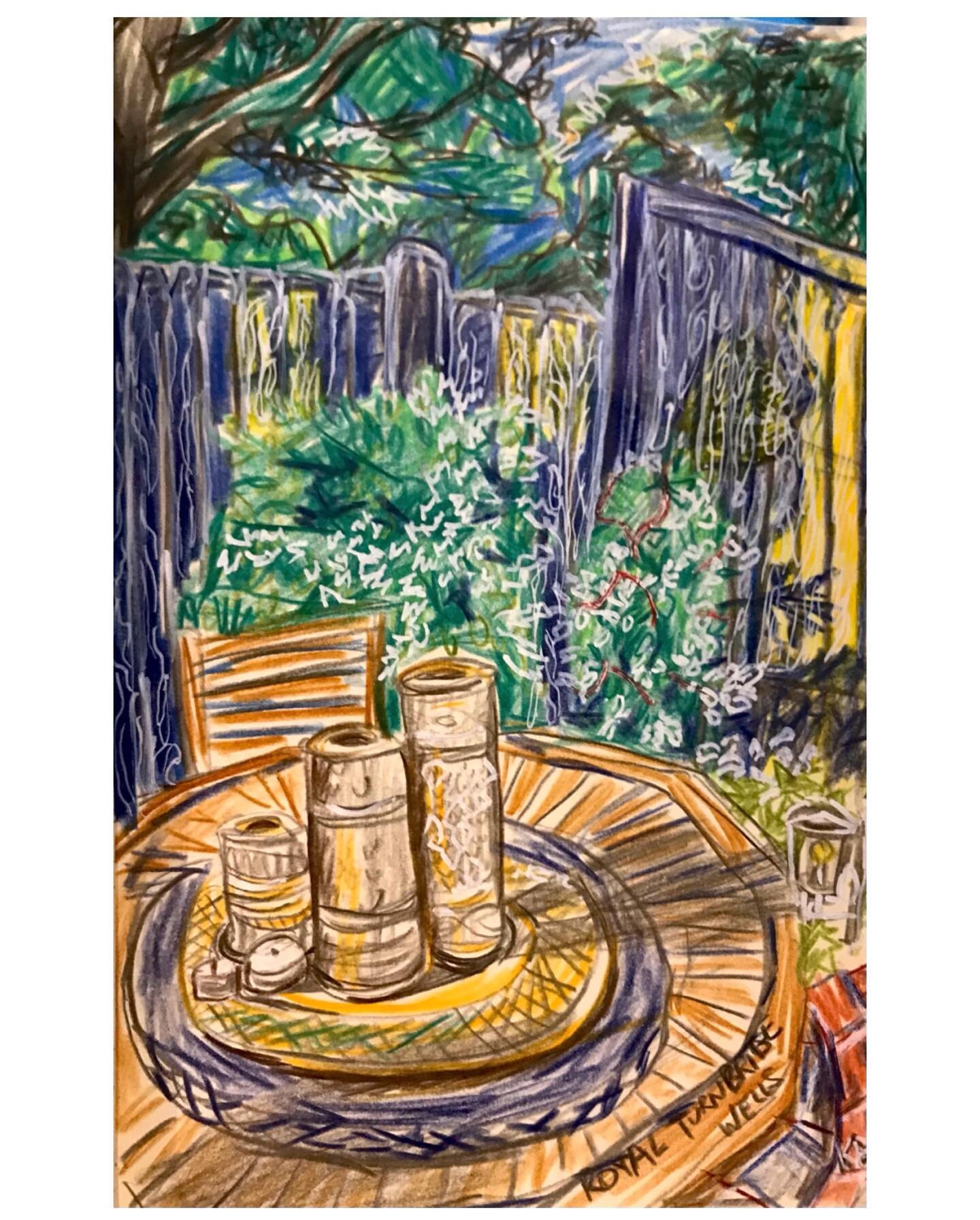 Drawing in coloured pencils from my sketchbook&hellip;
Royal Tunbridge Wells at Gilly&rsquo;s house in the garden ❤️
#art #drawing #contemporaryart #sketchbookdrawing #coloredpencil #garden #table #englishgarden #sketchbook #internationalartist #fren