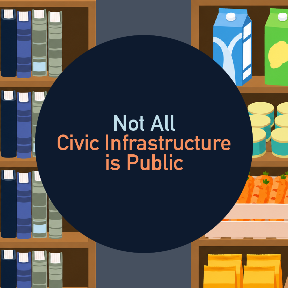Not all civic infrastructure is public