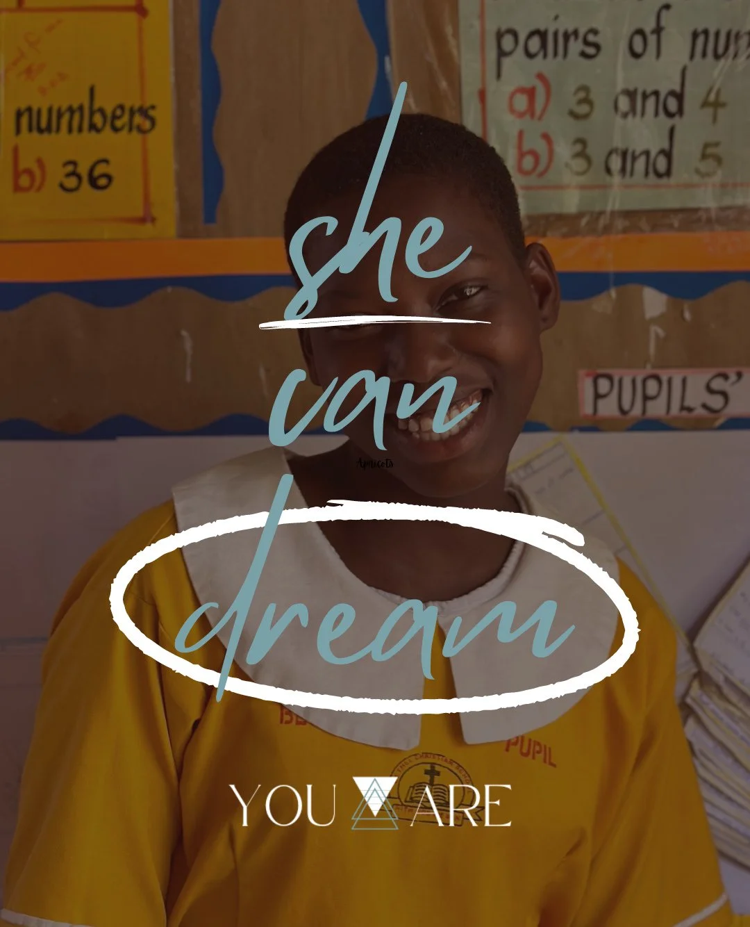 She can dream because you believe in her future. 💫⁠
⁠
Every girl deserves a safe place to grow, to learn, and to imagine what&rsquo;s possible. That&rsquo;s what YOU ARE makes possible every day in extreme poverty areas through education, safe housi