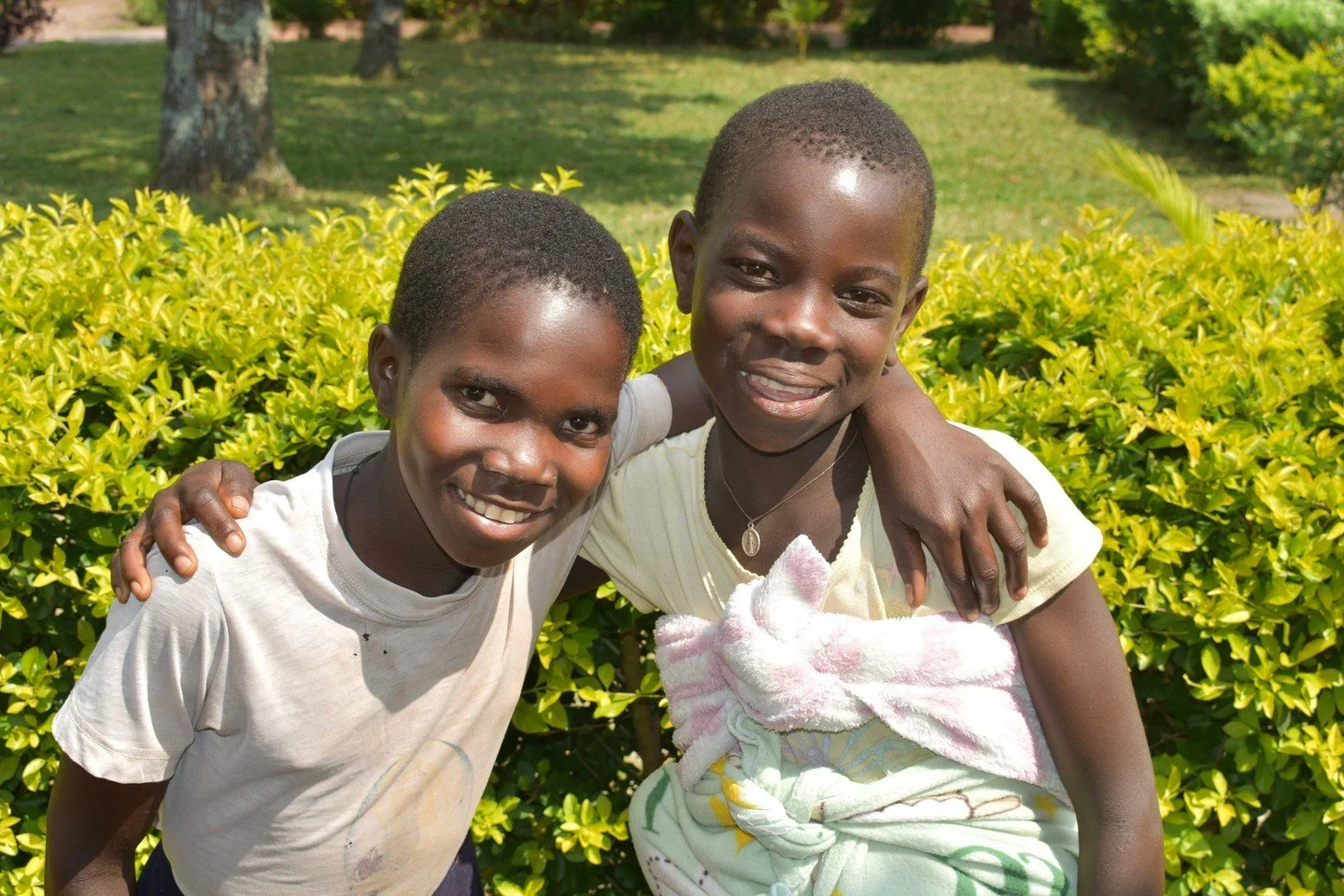 Want to see the power of your generosity in action? 🩵⁠
⁠
These two bright, determined girls (plus 8 more)are starting school this week for the very first time! ✏️📚⁠
⁠
Because of YOU, girls who once only dreamed of an education now have safe housing