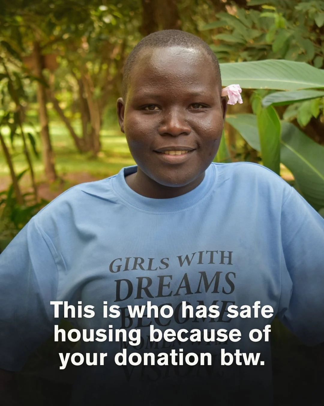 This is who, btw. 🤍⁠
⁠
There is a face behind every single donation.⁠
A real person. A real story. A real &ldquo;yes.&rdquo;⁠
⁠
Thank you for linking arms with us to create a safer world for women and girls. 🌿✨