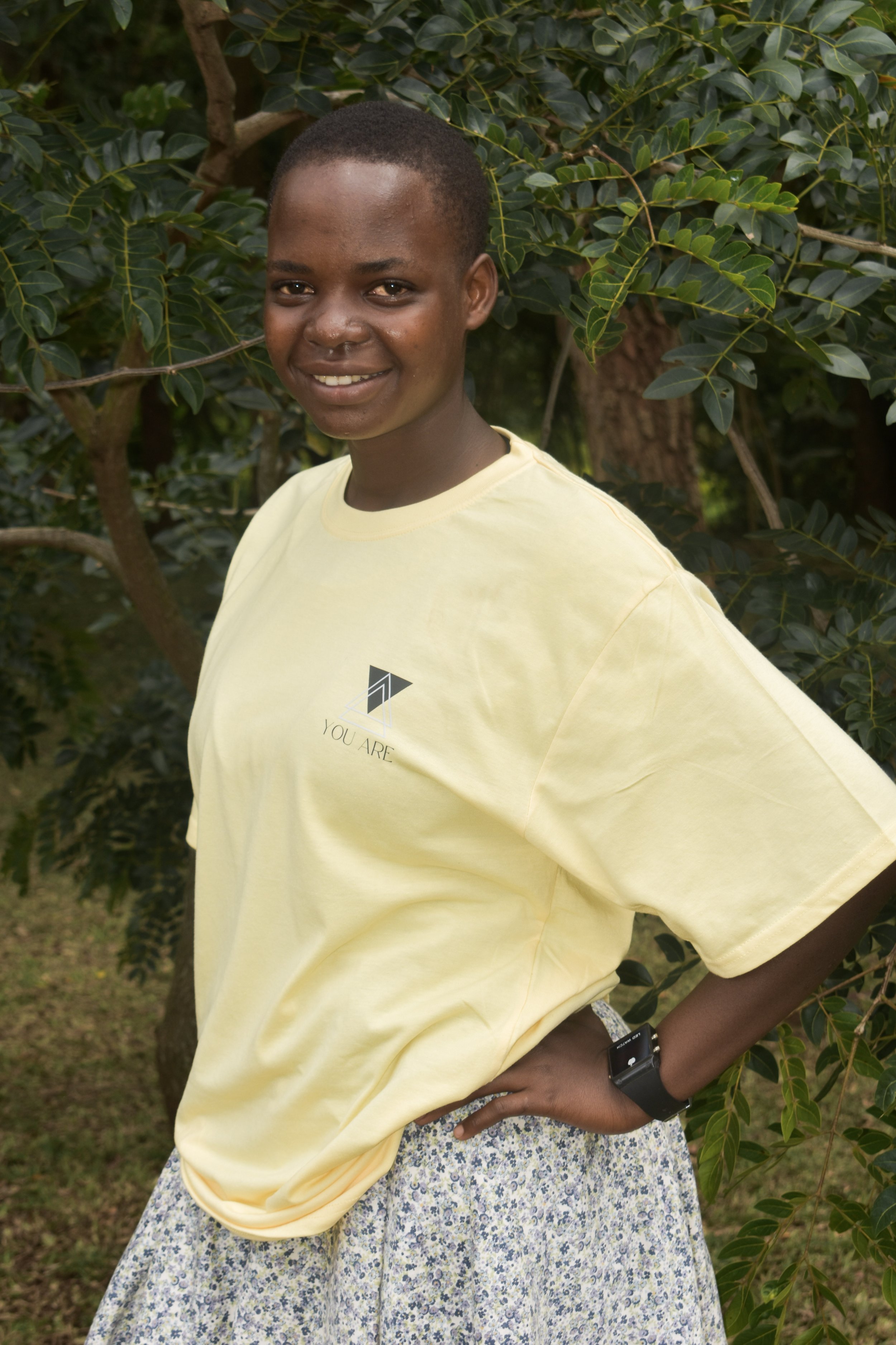 “My name is Prisca. I am 17 years old and in S2 class. My dream is to become a teacher.”