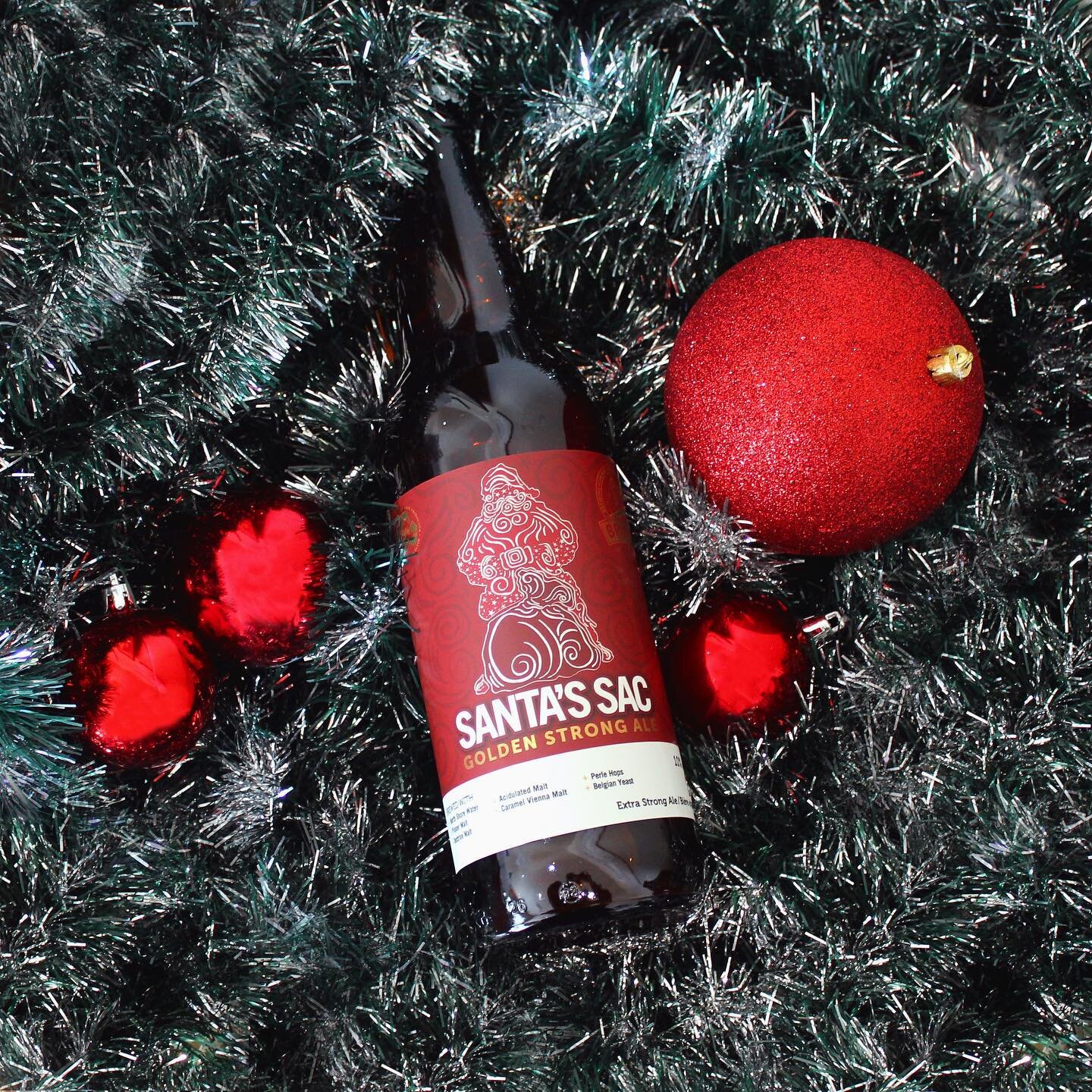 🎅🏻Santa&rsquo;s Sac Golden Strong Ale🎄
10.5% | 30IBU

Santa&rsquo;s Sac is our take on a Golden Strong. Clocking in at a hefty 10.5%, this beer is about as warming as it can get. Santa&rsquo;s Sac is full of treats with aroma notes of fruit, spice