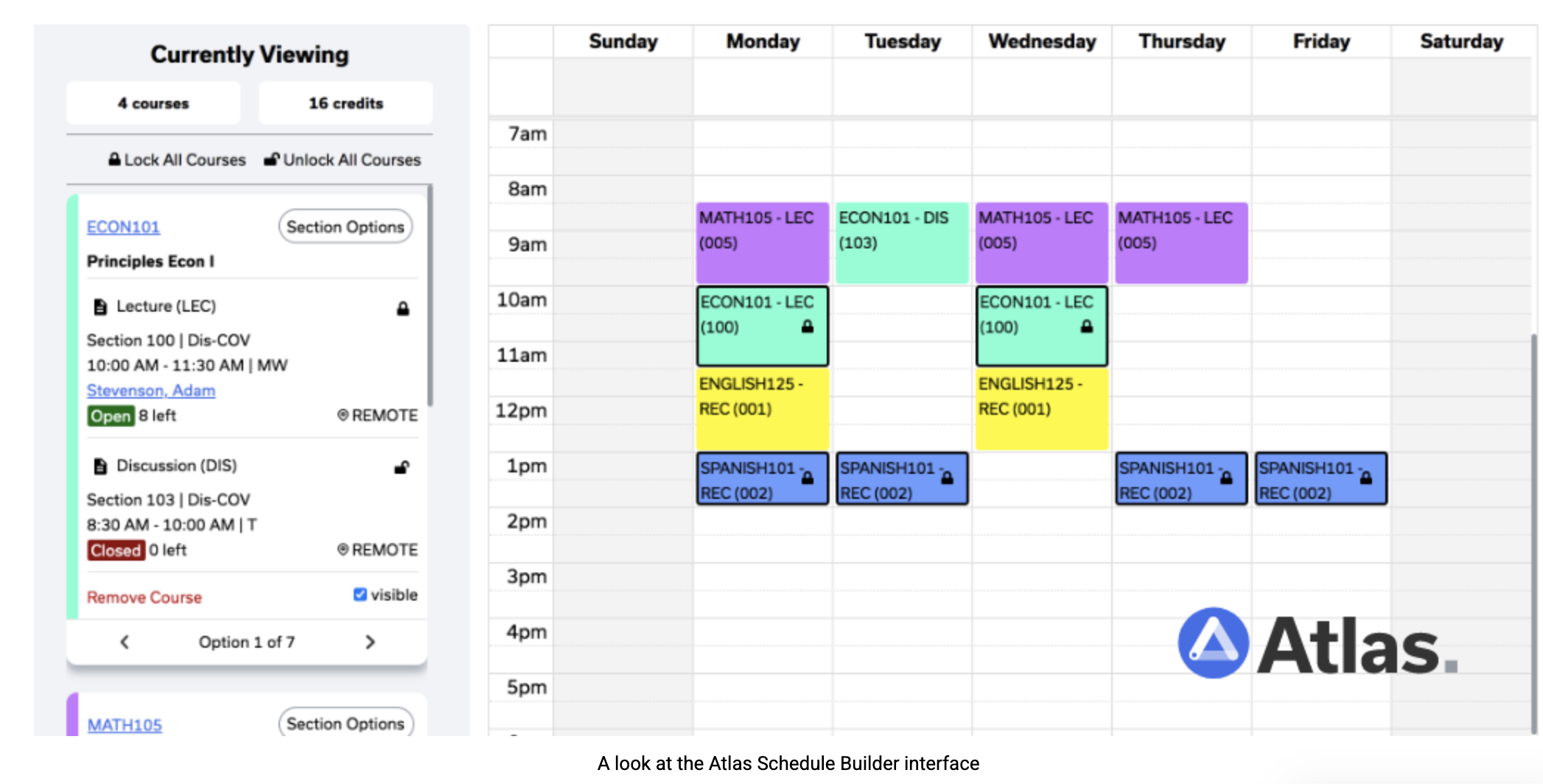 New schedule building tool on Atlas