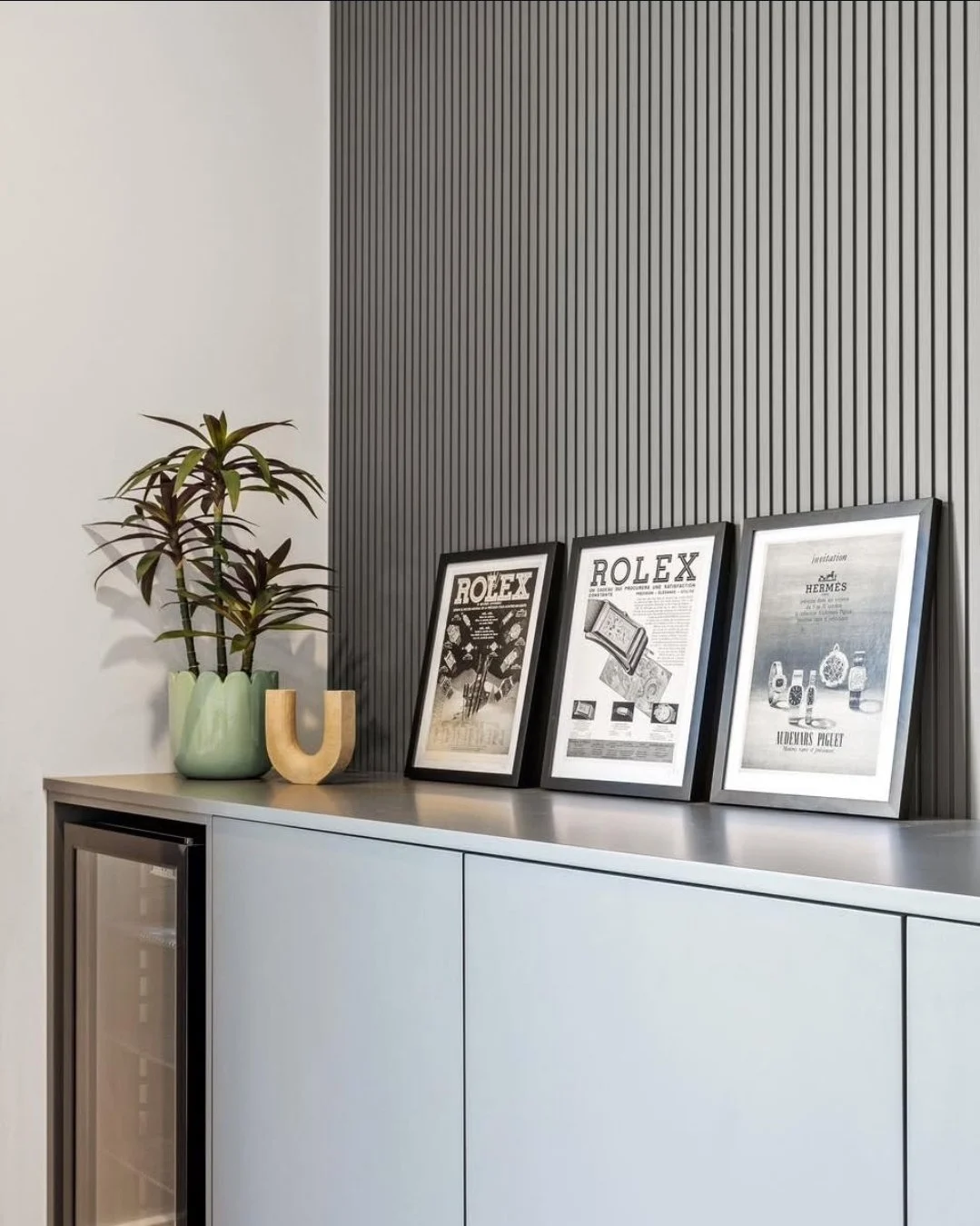 Laminex Batten25 wall cladding painted charcoal colour