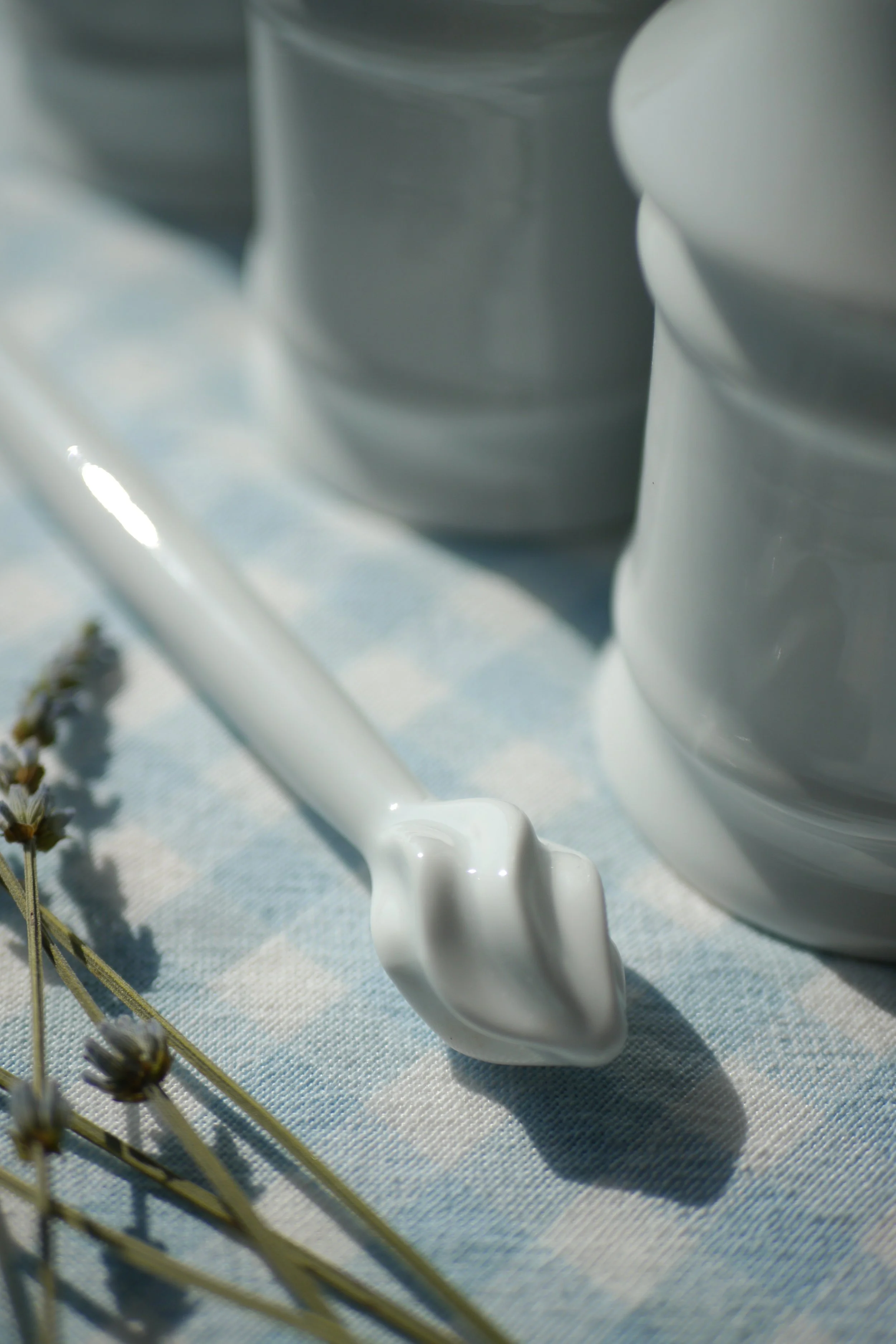 Cuillère à miel "Fleur" - Porcelaine