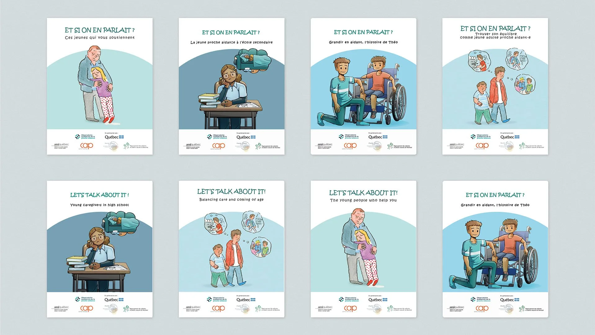 Toutes les couvertures des guides des bandes dessinées en français et en anglais.