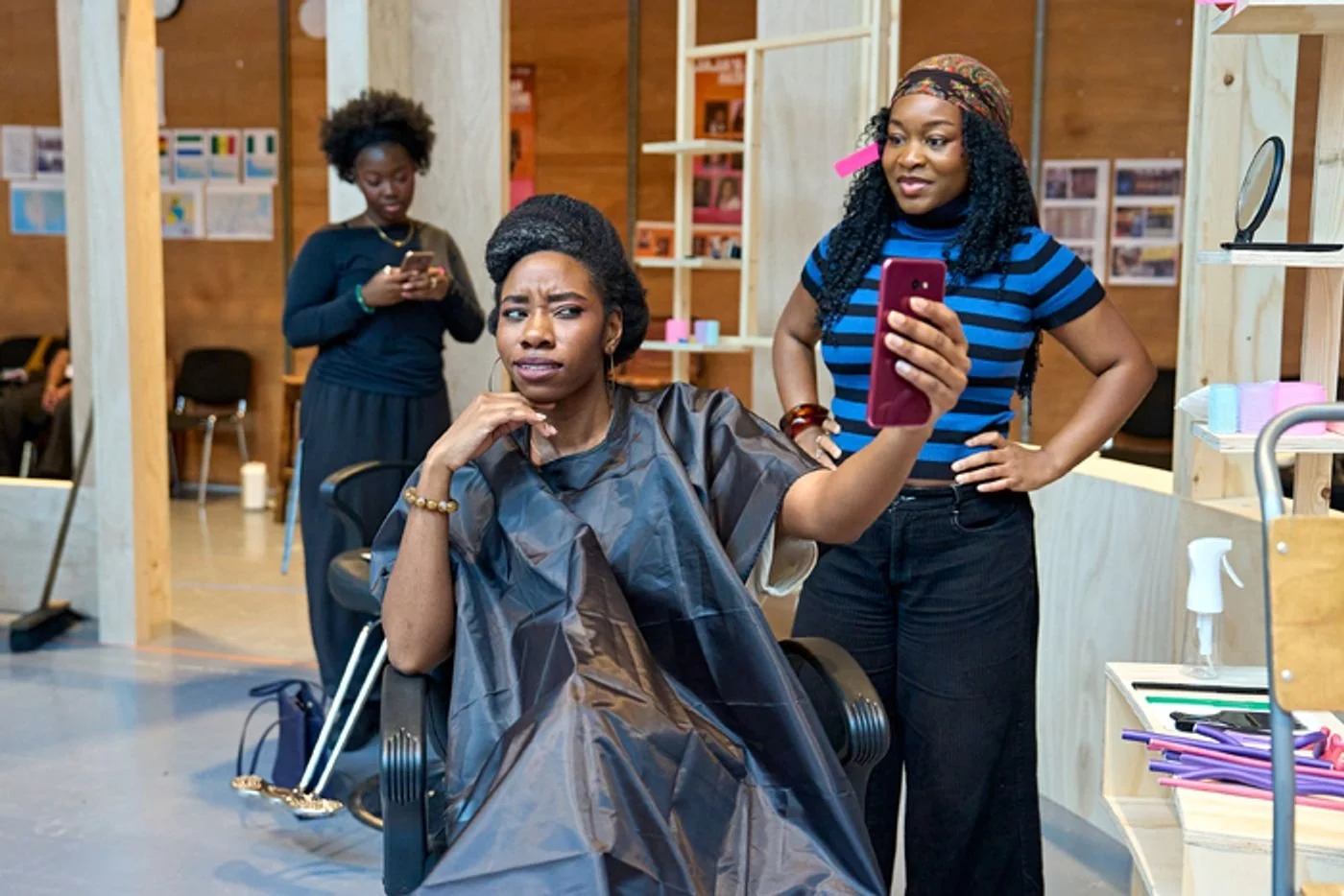JAJA'S AFRICAN HAIR BRAIDING in Rehearsal at Lyric Hammersmith Theatre