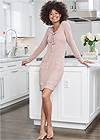 Lace-Up Sweatshirt Dress