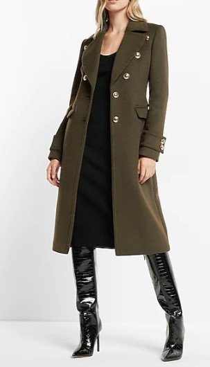 Wool Blend Trench 