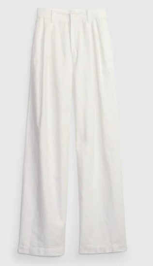 Size 00 - 20 White Linen Trousers