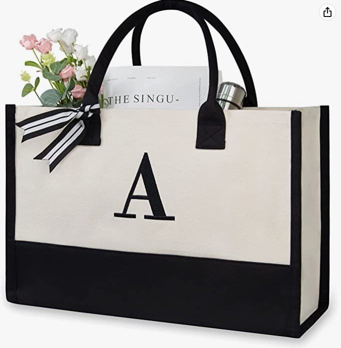 $20 Monogrammed Canvas Tote