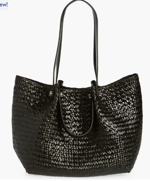 All Saints Black Straw Tote.jpg