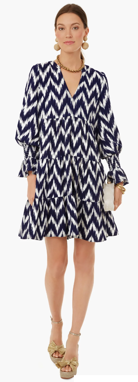 Navy Ikat Kenzo Dress