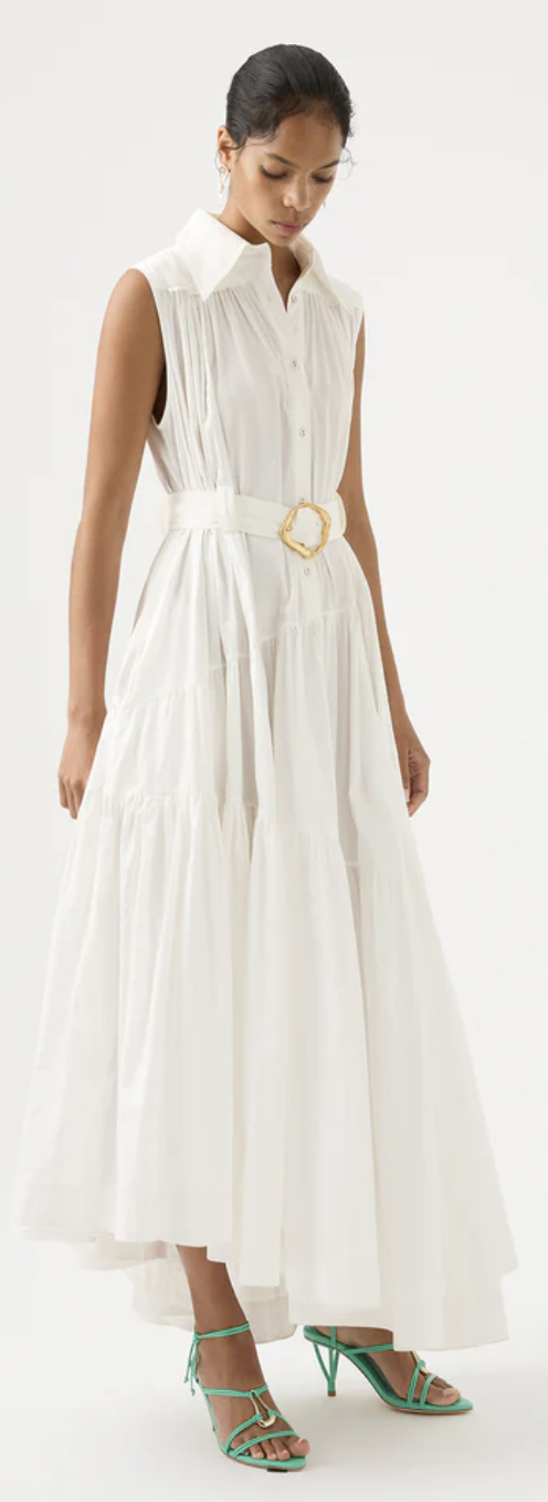 Asymmetrical White Dress