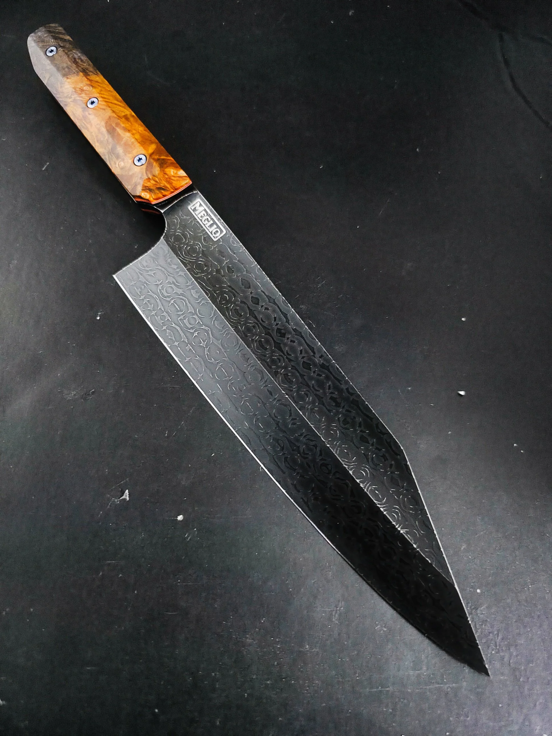 Full Custom DLC Two Toned 8 inch Damascus