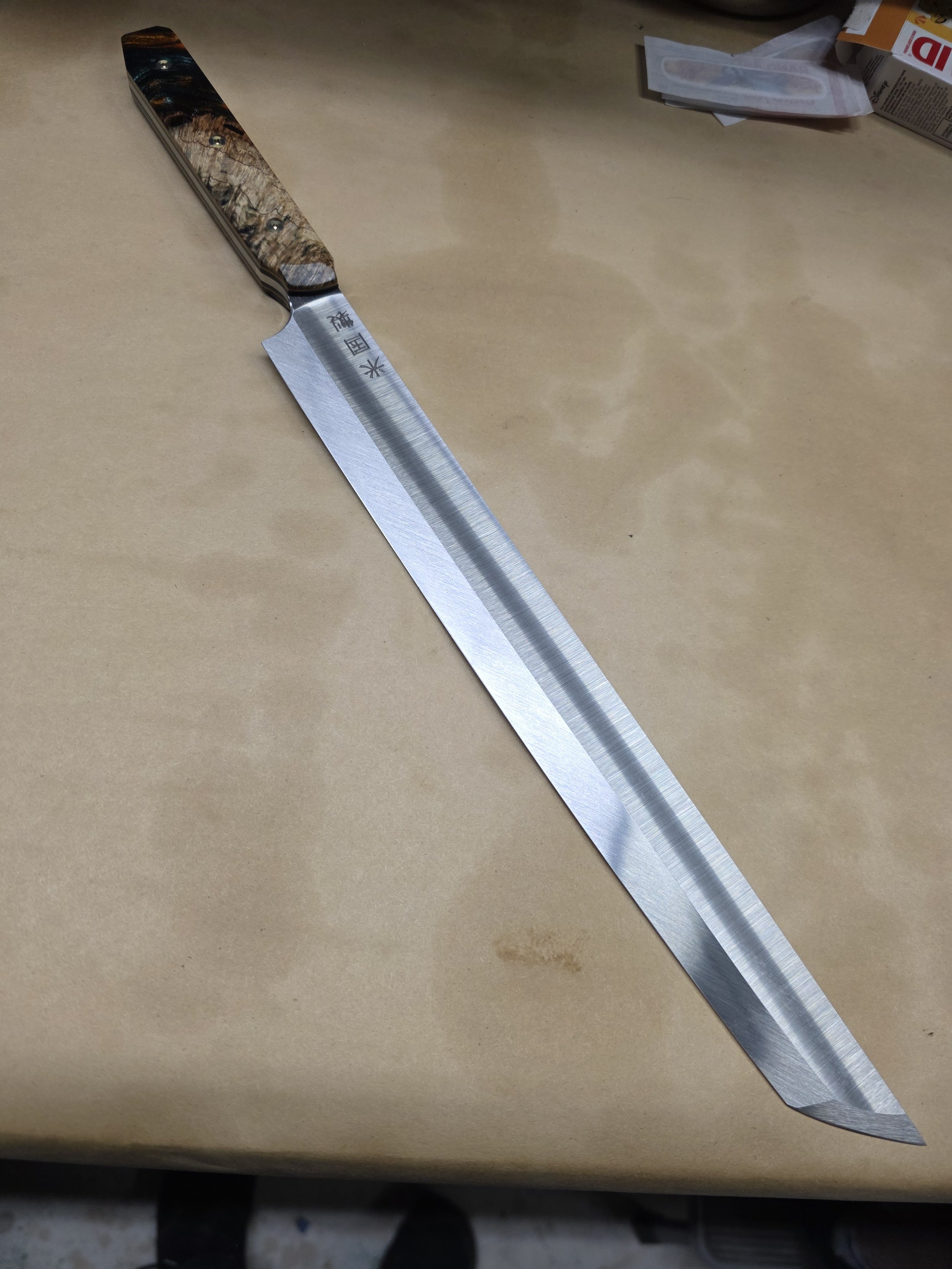 Full Custom 12 inch Satin Magnacut Sujihiki Koa