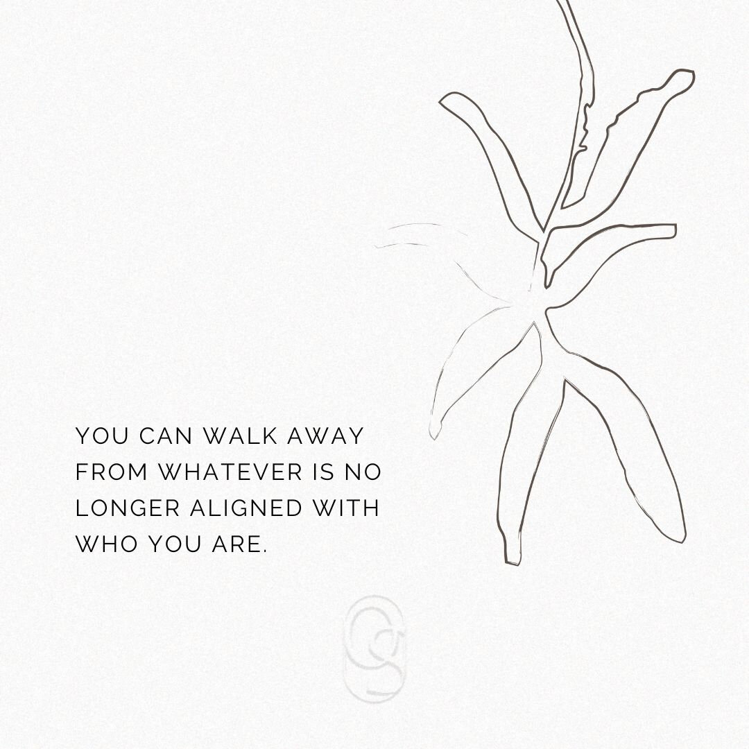 You can walk away from whatever is no longer aligned with who you are ✨ Just a reminder for anyone who is needing to read this today.