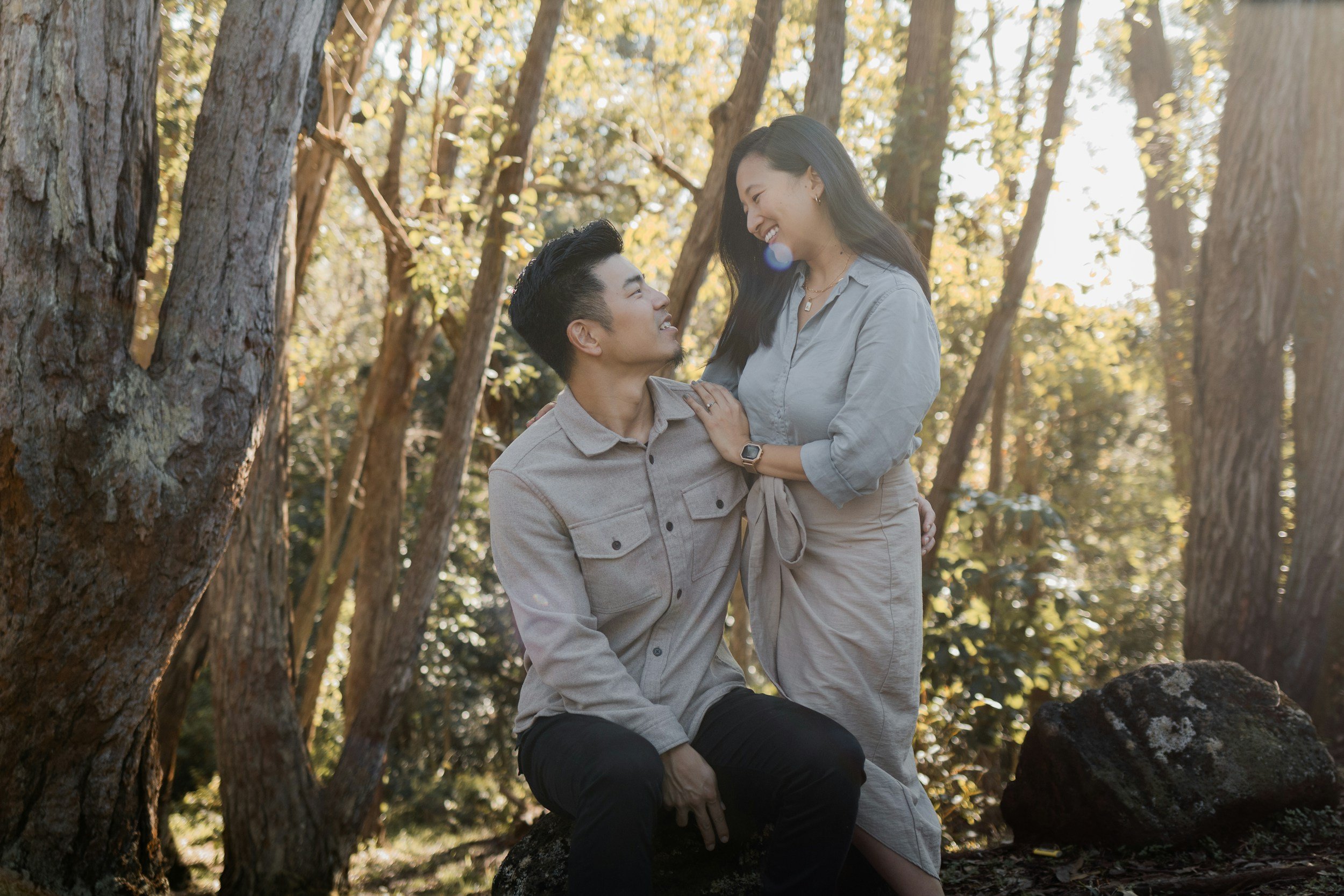 Image of an Asian American BIPOC couple in nature