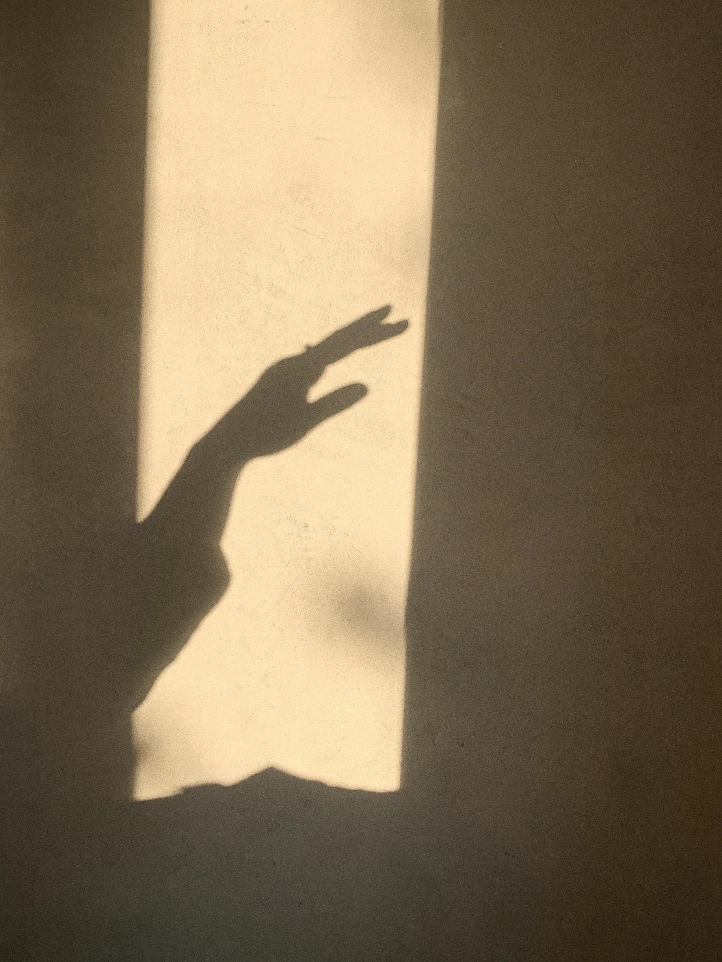 Image of a hand reaching out in the shadows