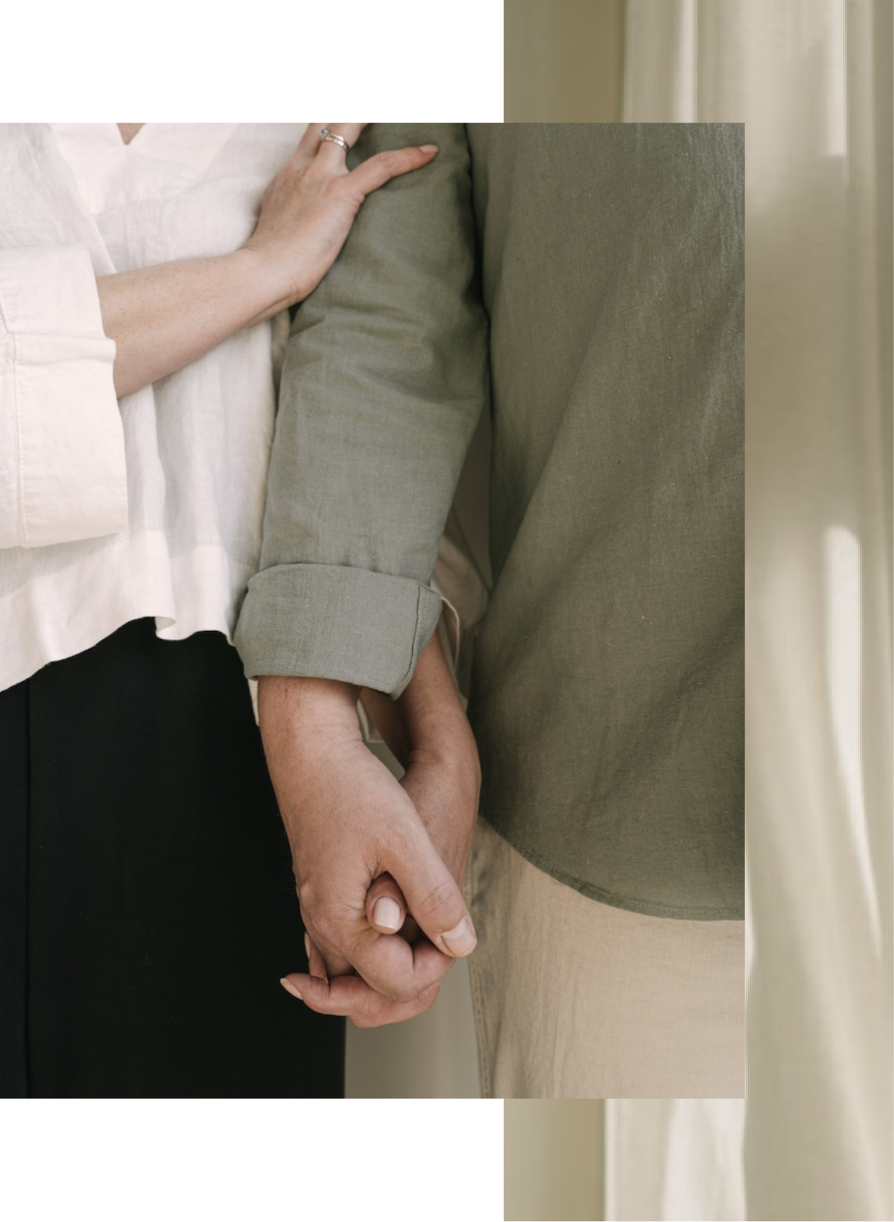 Photo of a couple holding hands