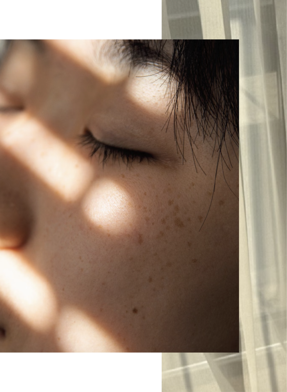 Close-up of a person's eyes and part of their face