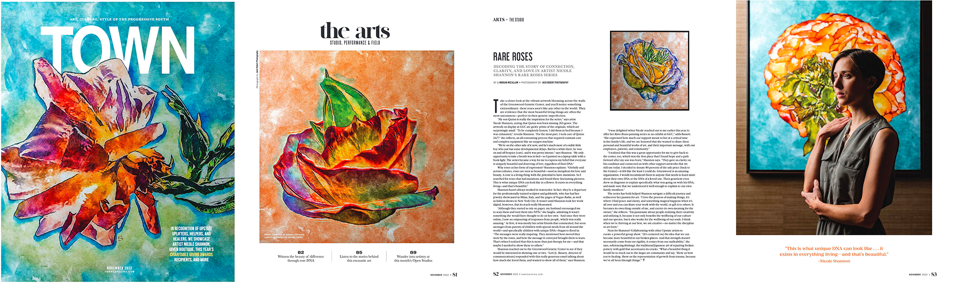 Rare Roses feature in TOWN Magazine