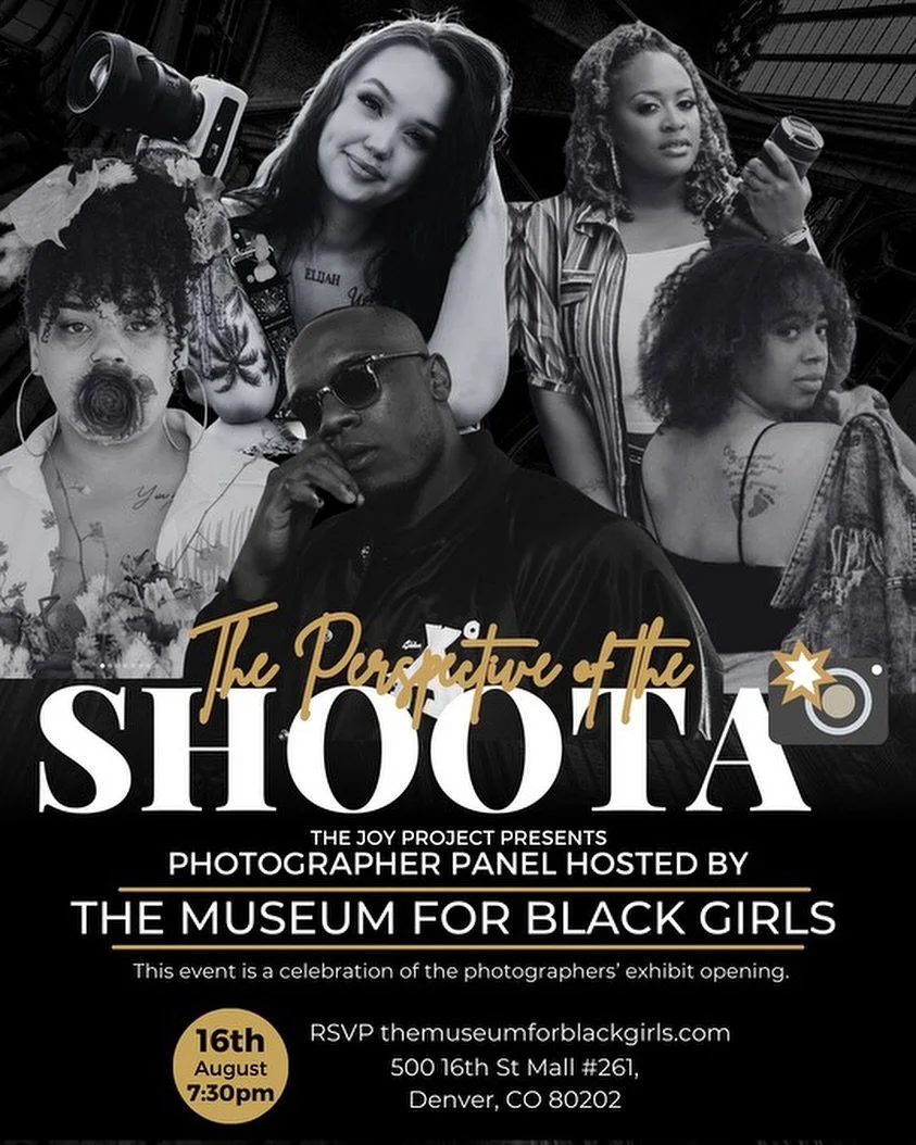 August Events! Something for Everyone! Tix in bio!
Aug 16- Emerging from the bloom and Perspective of the Shoota Exhibition opening and panel discussion featuring @s.monet @vowsontherun @thefemaleshoota @_blackson_ @mercedeslenzphotography @mimarie_c