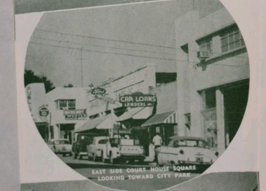 The old Publix and Western Auto can be seen on the left side of the photograph from an old tourist pamphlet