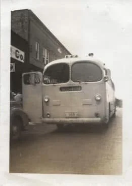1940's image provided by Donna Searcy Wood. McKeown Motor Co. can be seen on the left. The Historic Jennings Building is the larger building in the frame.