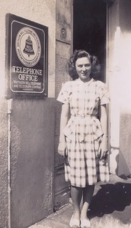 Janet McClain Searcy, an operator for Southern Bell in the late 1940s. Photo provided by Donna Searcy Wood, daughter of Ms. Janet