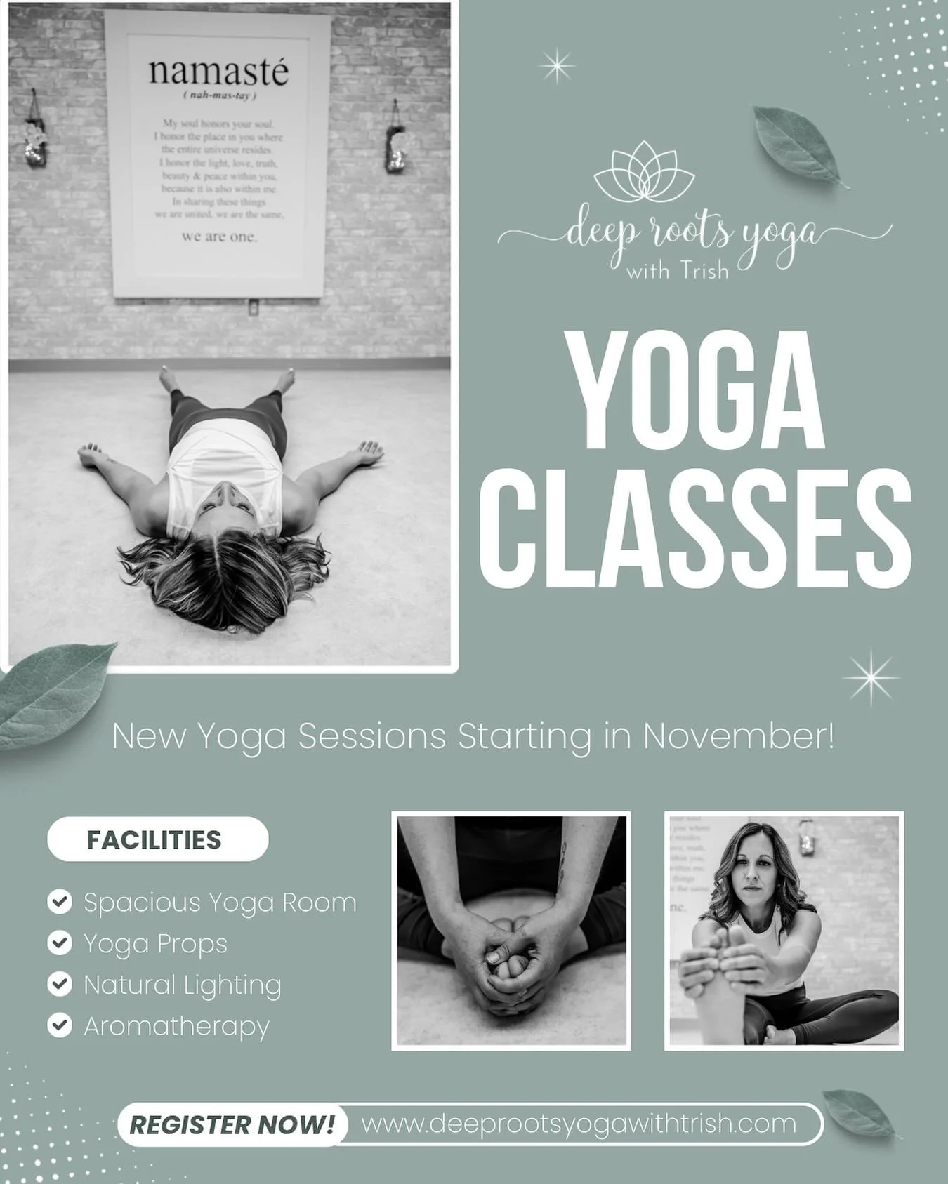 ✨New Yoga Sessions Starting November!✨ 

Take time to reconnect - with your breath, your body, and yourself. Join me for a new yoga session designed to help you move with intention, build strength, and find calm. 

📅 Tuesdays:
November 11 - December
