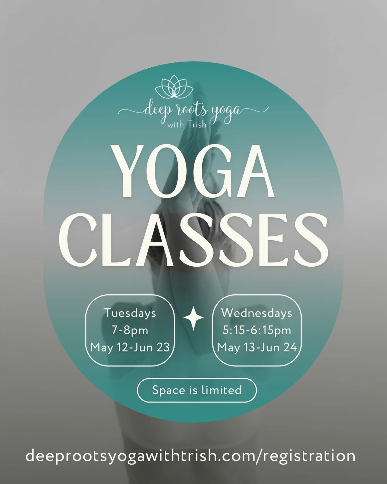 A new session is here 🤍

I&rsquo;m so looking forward to this next round of classes&mdash;longer evenings, a little more light, and a chance to move, breathe, and reset together.

✨ 7-week yoga session
Tuesdays 7:00&ndash;8:00pm | May 12 &ndash; Jun